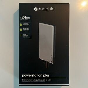 Mophie Powerstation Plus External Battery with Built-In USB Cable